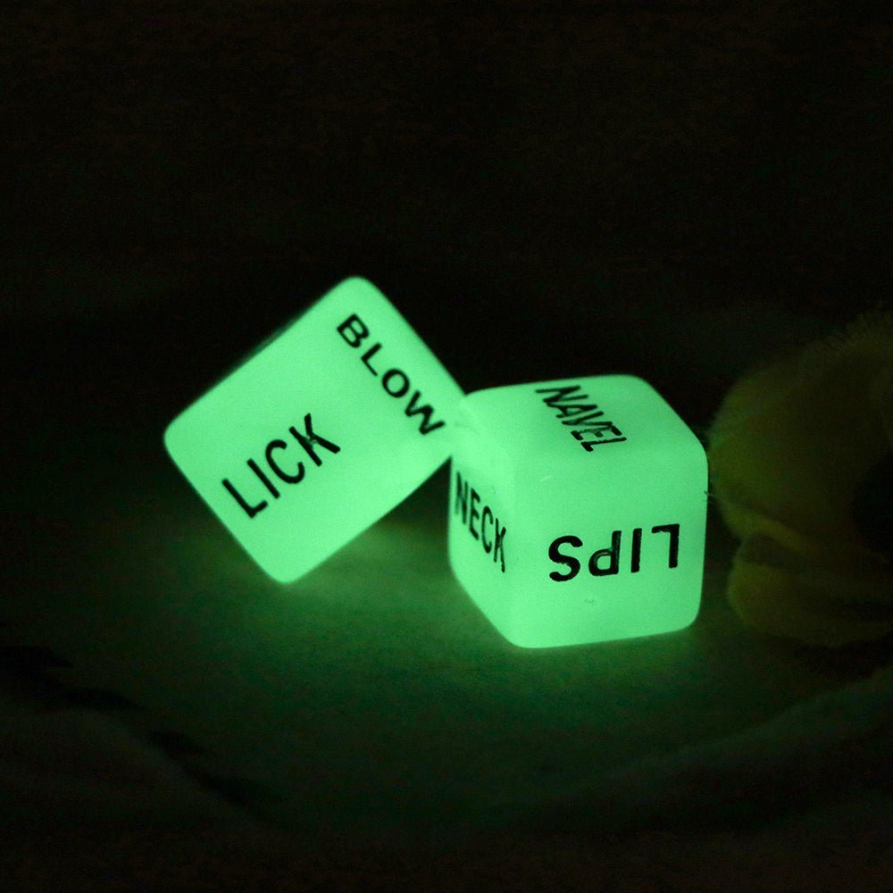 1 Pair Love Dice Glow in Dark Funny Sex Dice Toy - Sensiva