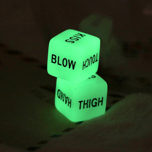 1 Pair Love Dice Glow in Dark Funny Sex Dice Toy - Sensiva